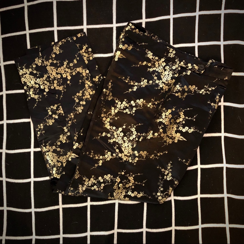 Silky Japanese Cherry Blossom Pants